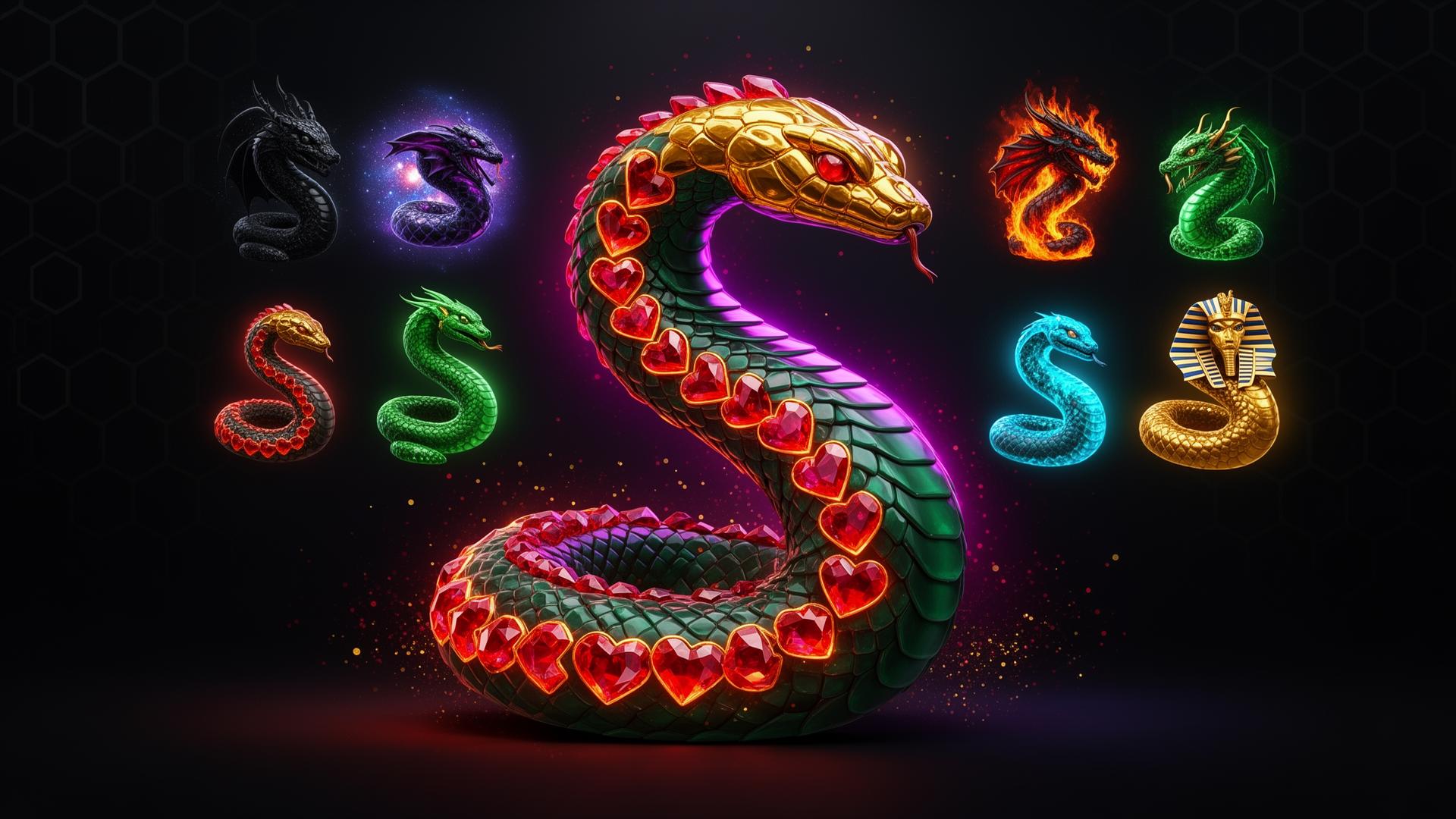 LOVE Snake on Solana — NFT serpent key art